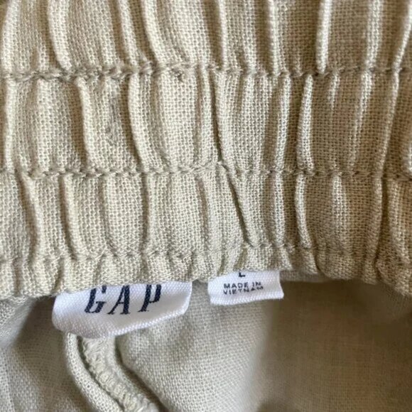 GAP |Casual Cream Drawstring Shorts SIZE L - Picture 3 of 4